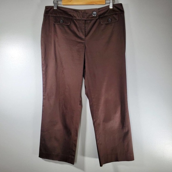 Ann Taylor Lindsay Curvy Capri Pants Brown Size 6 - Picture 7 of 7